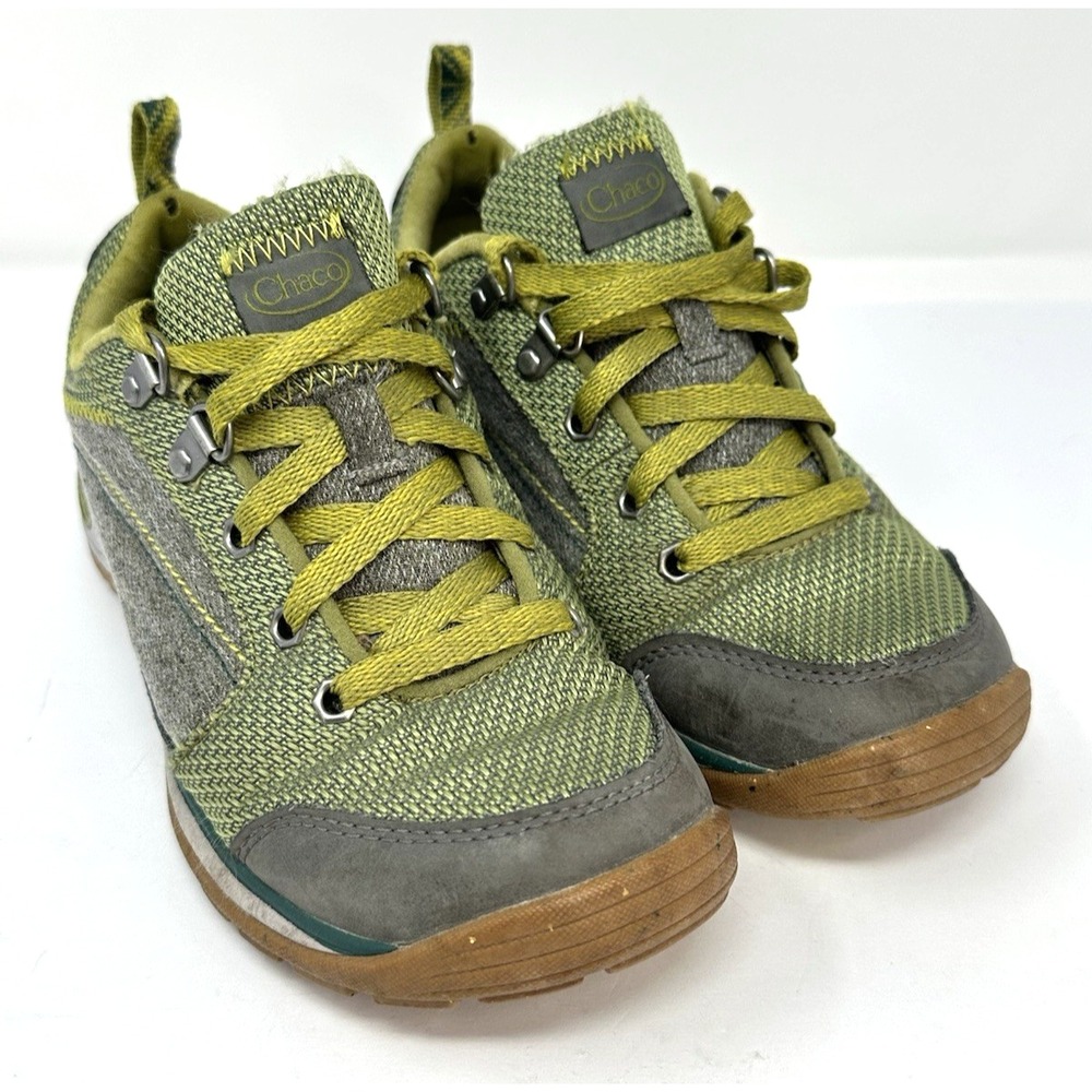 Chaco Kanarra Womens Hiking Shoes Size 7 Green Mesh Low Top Sneakers J105404